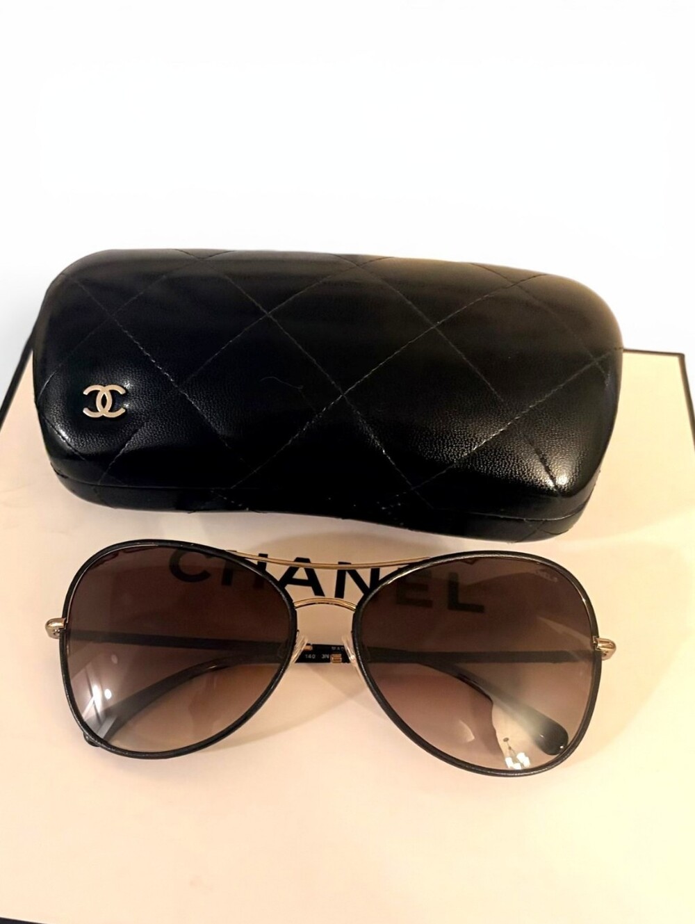 Chanel Metal Lambskin  Pilot Sunglasses | 4227-Q |  470/5S
